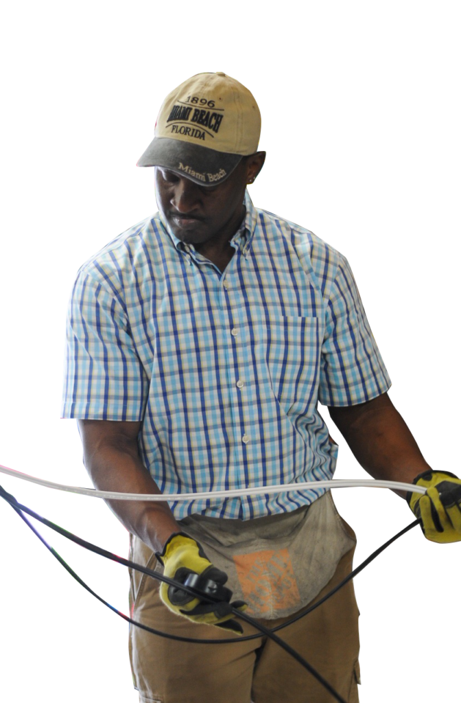 Soft Media Systems owner installing structured cabling.